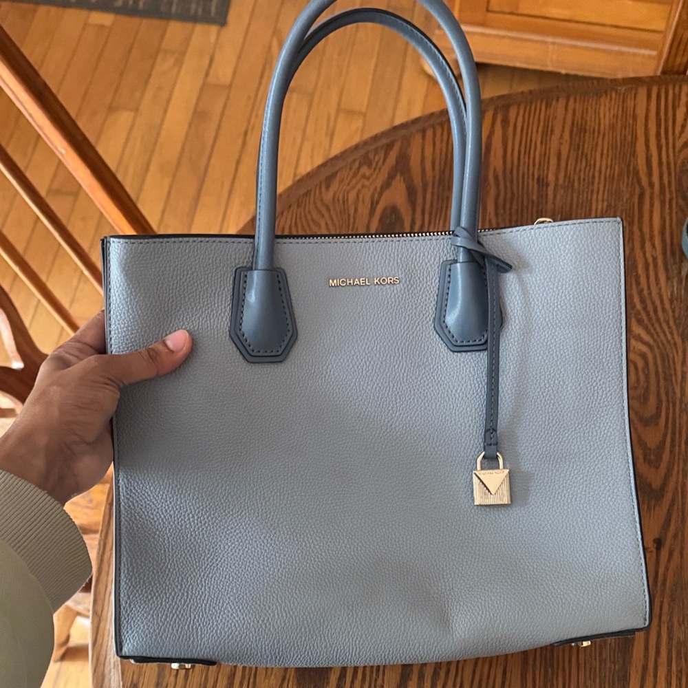 Michael Kors Blue Leather Tote